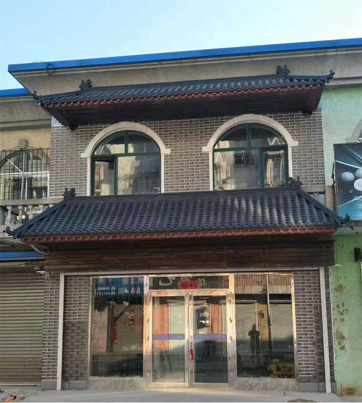 Synthetic Resin Wall Coping Roof Tiles Plastic ASA Chinese Fence Topper Sheets with Fretwork Ridge for Garden Building