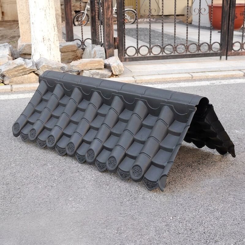 Synthetic Plastic Japanese Roof Tile Sheets Lightweight PP Plastic Roofing Panels for Gazebos & Garden Walls