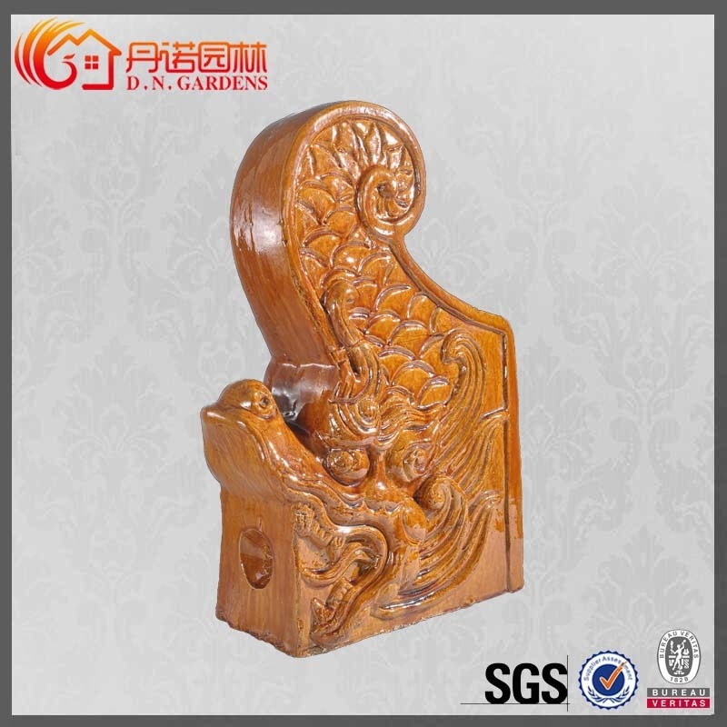 Handmade Chinese Roof Ornaments Decoration Dragon Animal Glazed House Design