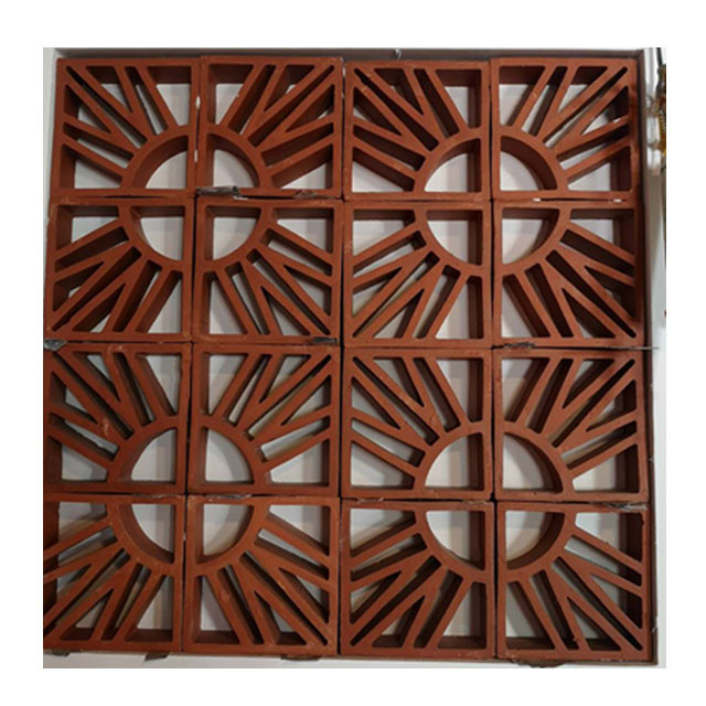 Chinese Red Decorative Terracotta Wall Tiles Brick 100mm Handmade Artistic