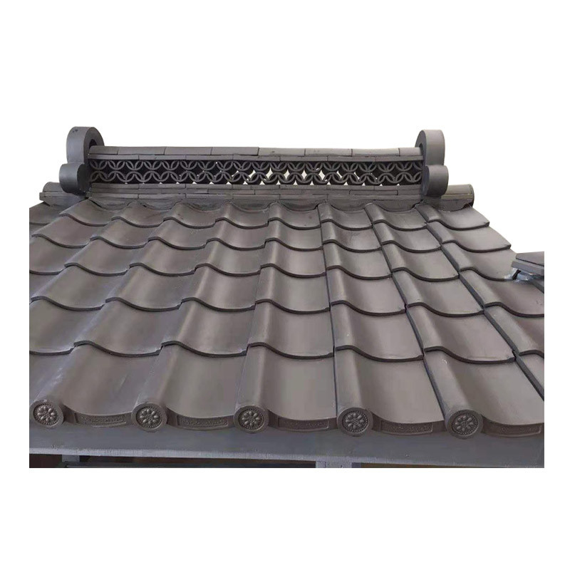 310*310mm Japanese Roof Tiles Available Grey Clay Material For Different Architectural Styles