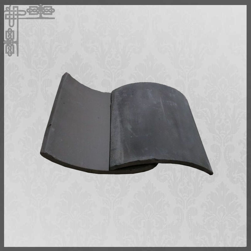 250mm 220mm Chinese Clay Roof Tiles Temple Garden Matte Unglazed