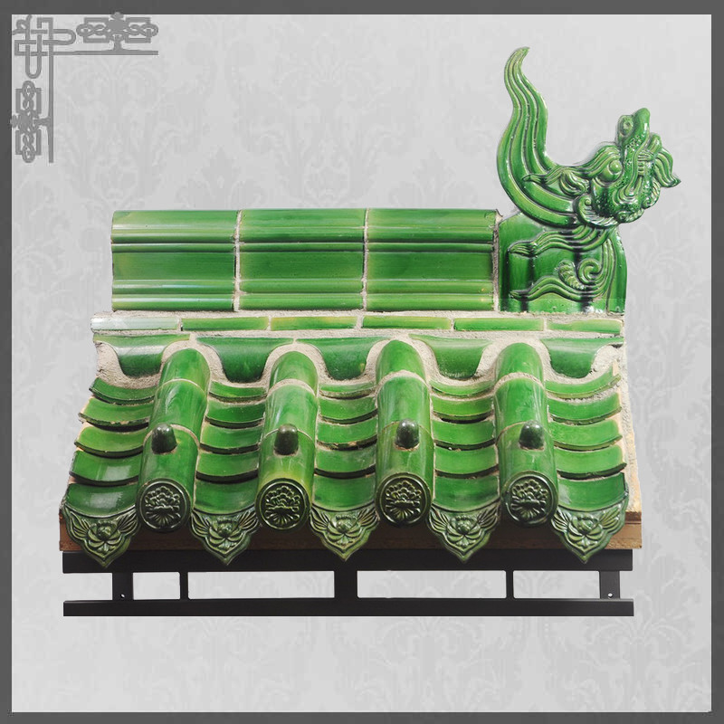Decorative roofing material green glazed Chinese roof tiles dragon