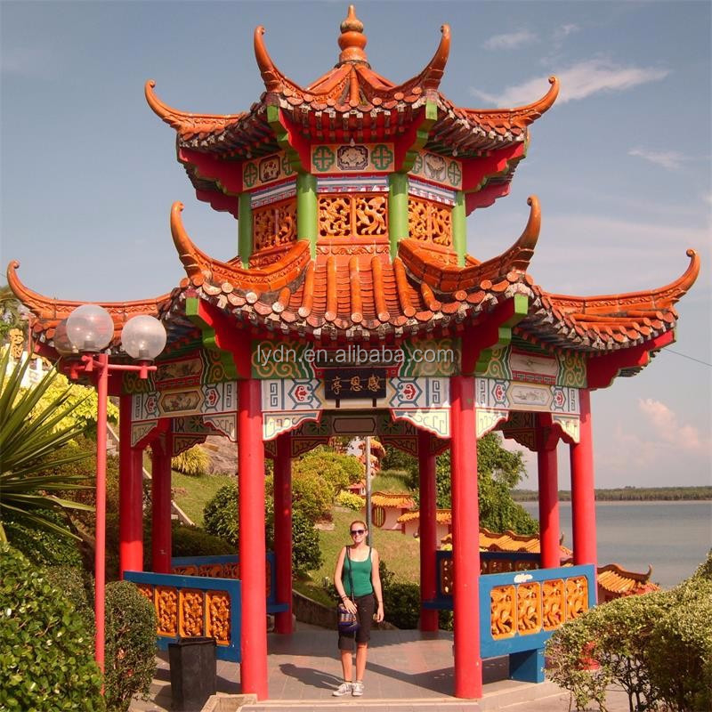 Outdoor Anti Corrosive Wooden Garden Pavilion With 10 - 18 Seats