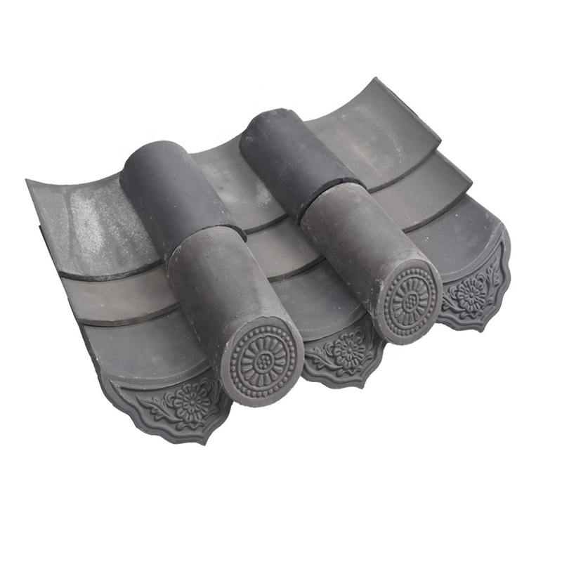 Traditional Buddhist Pagoda Roof Tiles 10mm Thick Japanese Temple Roof Tiles