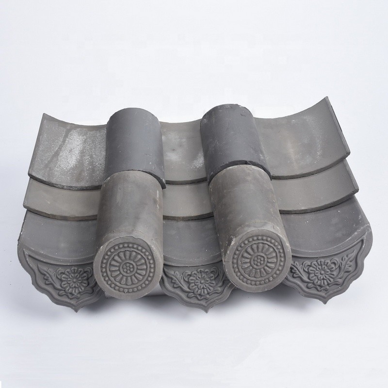 Traditional Buddhist Pagoda Roof Tiles 10mm Thick Japanese Temple Roof Tiles