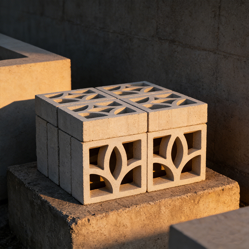 Minimalist White Concrete Screen Blocks for Modern Facades
