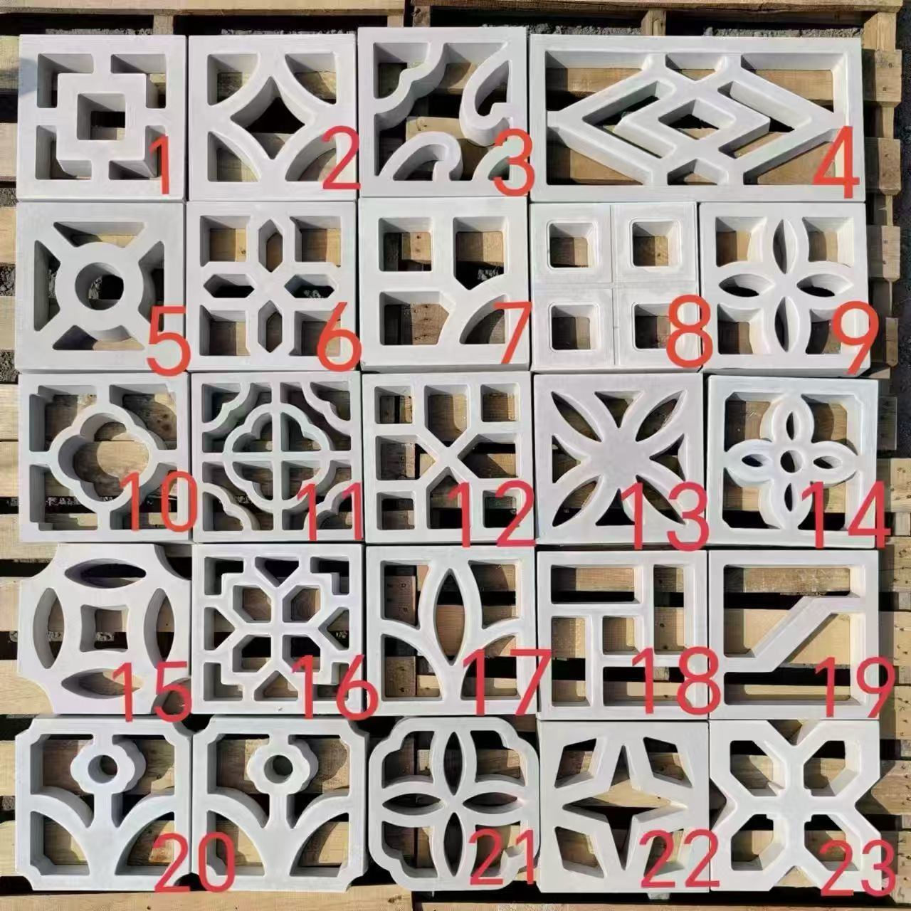 Partitoon Block Modern White Cement Breeze Blocks Decorative Wall Partition Concrete ...