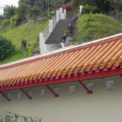 Chinese garden wall clay roof tiles and accessories