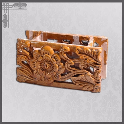 Decorative Glazed Flower Hollow Roof Ridge For Temple Pagoda Roof