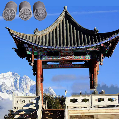 Asian Style Eaves Roof Tiles Terracotta Material For Chinese Gazebo Siheyuan