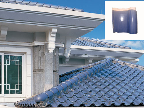 S Shaped Glazed Roof Tile Ceramic Glossy For Villa Residential House