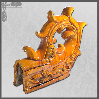 Twice Sintering Chinese Roof Ornaments Decoration For Buddhist Temple