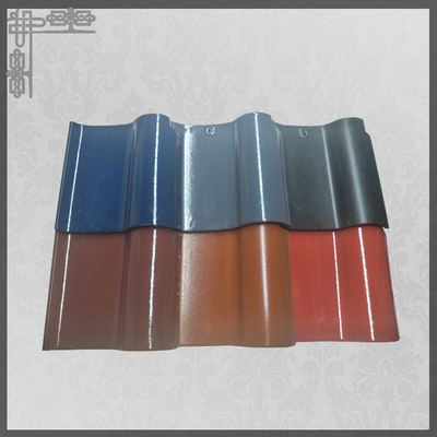 Glossy Black Ceramic Roof Tiles House 220mm Glazed Villa Chinese