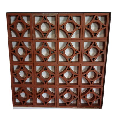 Hollow Decorative Terracotta Bricks 20x20mm Clay Terracotta Coloured Wall Tiles