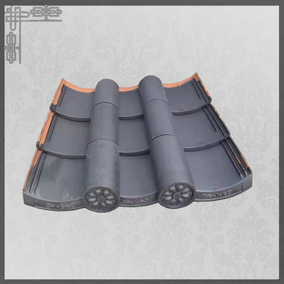 Traditional Clay Japanese Roof Tiles 2mm Thick Hotel Temple Matt