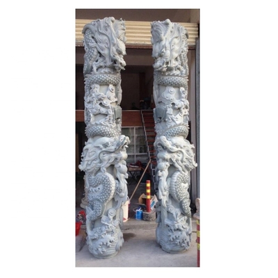 D500 Marble Stone Sculpture Hand Carved Dragon Gate Roman Marble Column