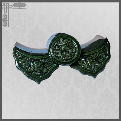 Decorative roofing material green glazed Chinese roof tiles dragon