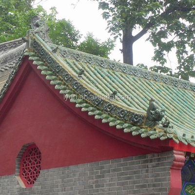 Plain Chinese Ceramic Roof Tiles Green Glazed Handmade Clay Roof Tiles
