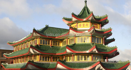 Traditional Garden Chinese Glazed Roof Tiles Gazebo Plain Decorative