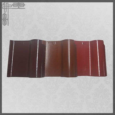Red Ceramic Chinese Glazed Roof Tile Double Roman S Type Modern
