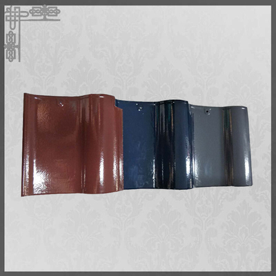S Type Glossy Ceramic Roof Tiles House Glazed 220mm Grey Clay Roof Tiles