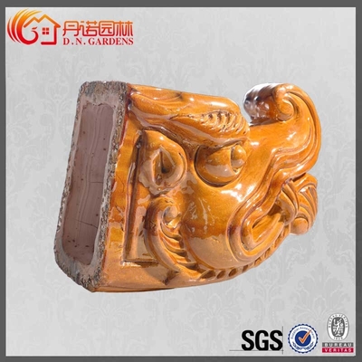 Buddhist Dragon Chinese Roof Ornaments Tile Figures Ceramic Glazed