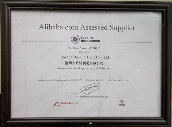 China LUOYANG DANNUO GARDENS &amp; BUILDING MATERIAL CO., LTD. certification